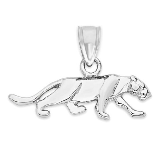 Solid 14k Gold Panther Pendant - Animal Jewelry Gifts for Her - Picture 1 of 5